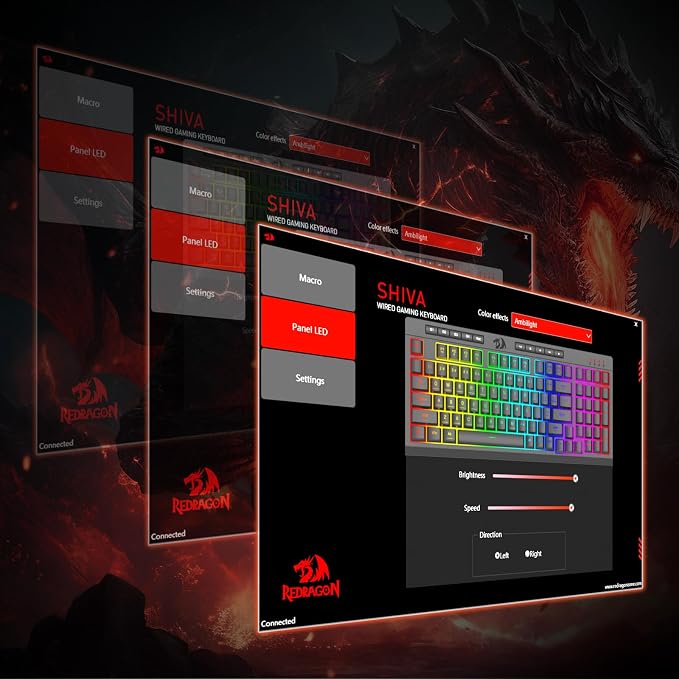 Redragon K515 Shiva Wired RGB Membrane Gaming Keyboard, 98 Keys Mechanical-Feel - Image 8