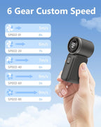 Portable Handheld Mini Fan, 6 Gear Wind, Hand Small Travel Personal Held Fans - Image 3