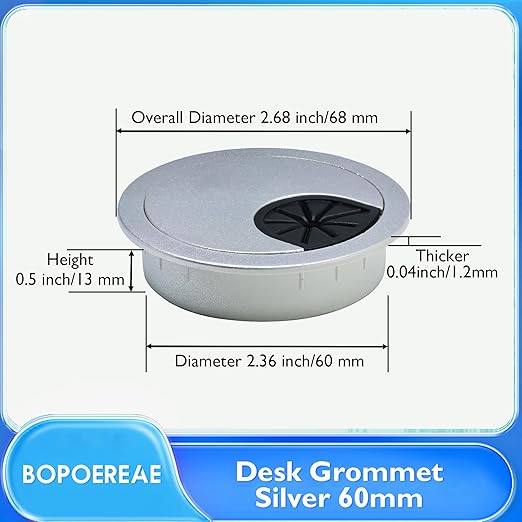 Desk Grommet 2-3/8", Desk Cord Hole Cover, Cable Grommet ABS Plastic, Desk Hole - Image 9