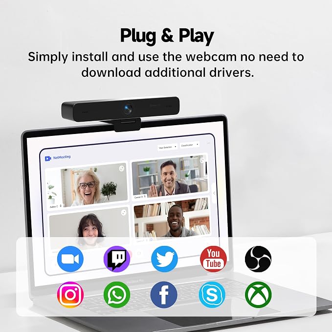 HORION 4K Webcam with Microphone, Auto Framing Camera - Image 7