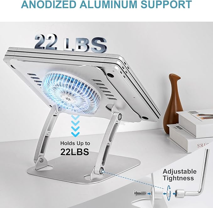 SHUWEI 360° Rotating Laptop Cooling Stand - Image 5