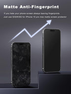 2 Pack Matte Screen Protector for iPhone 15 Pro Max -6.7 Inch, Anti Fingerprint - Image 3