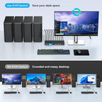 8K@60Hz DisplayPort KVM Switch 4 Computers 1 Monitor USB3.0 4K120Hz 4 Ports DP - Image 3