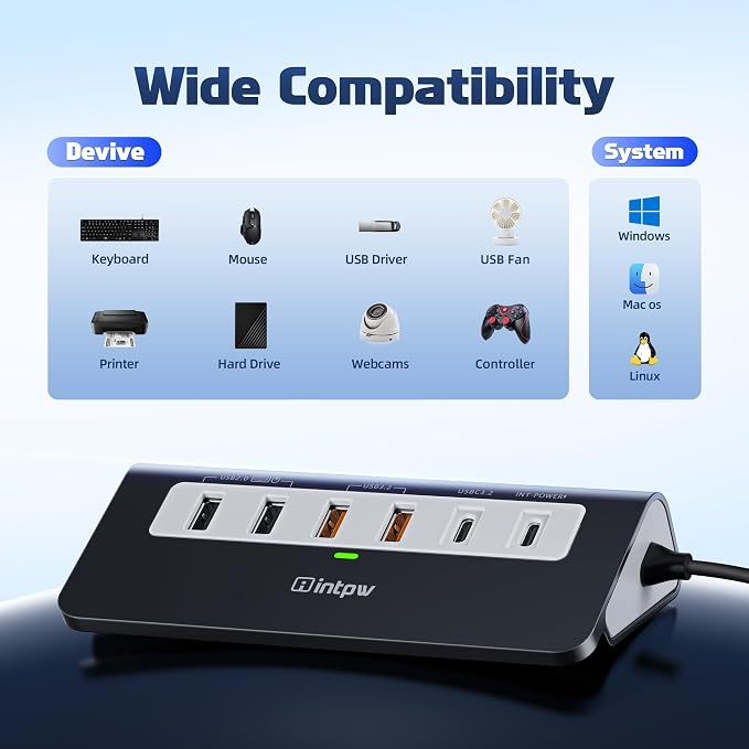 USB C Hub 10Gbps, 9-in-1 USB C Docking station - Image 9