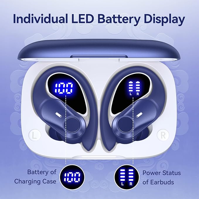 Active Noise Cancelling Ear Buds Wireless Earbuds 80H Playtime Bluetooth - Image 6