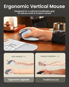 ProtoArc Ergonomic Vertical Mouse, EM11 NL Rechargeable Wireless Mouse Bluetooth - Image 5