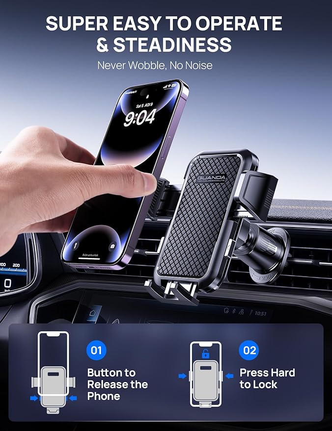 Car Phone Holder Mount for Air Vent, 360° Adjustable Vent Clip, Compatible - Image 3