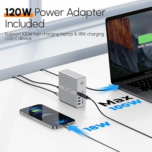 TobenONE DisplayLink Docking Station Triple Monitor - Image 5