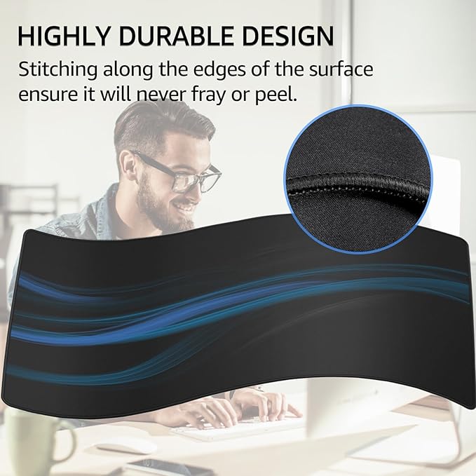 KTRIO Large Gaming Mouse Pad Desk Mat, Superior Micro-Weave Cloth - Image 3