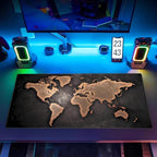 World Map Gaming Mouse Pad XXL Large Vintage Style Full Desk Mat Extended - Image 7