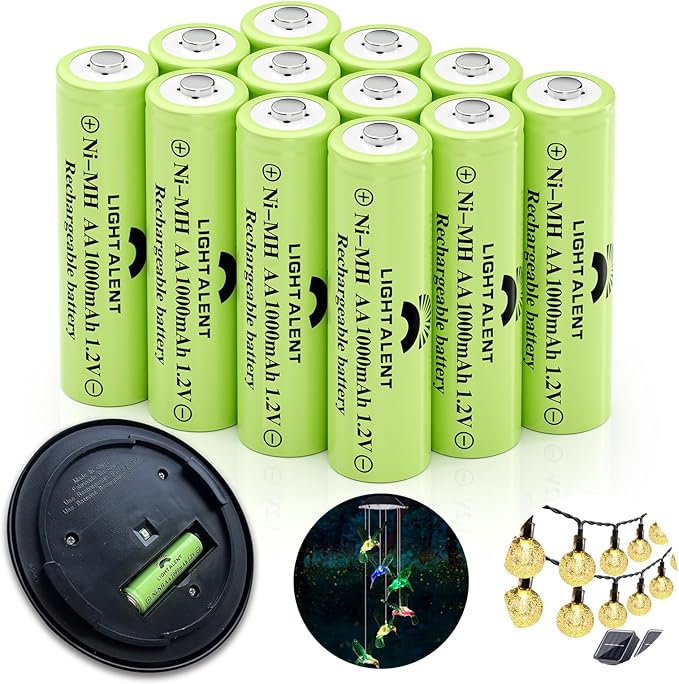 Lightalent Ni-MH AA Rechargeable Batteries, Double A High Capacity 1.2V by LIGHTALENT