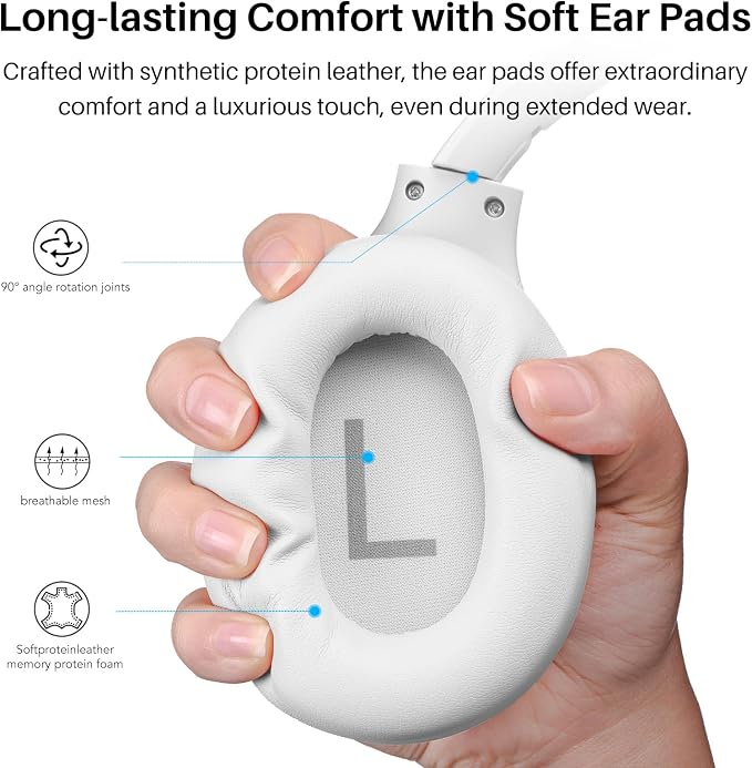 TOZO HT2 Hybrid Active Noise Cancelling Headphones, Wireless Over Ear Bluetooth - Image 7