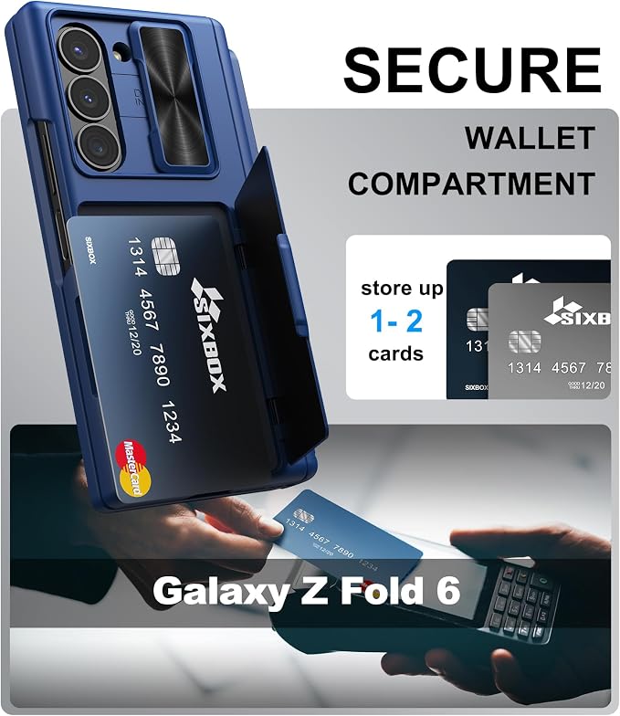 for Samsung Galaxy Z Fold 6 Wallet Case & S Pen Holder & Hinge Protection & - Image 3