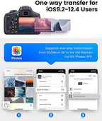 Lightning to SD & TF Card Reader Adapter, Apple MFi Certified 2 in 1 Micro SD - Image 7