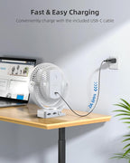 Koonie Portable Clip on Fan, 8-Inch 10000mAh USB Rechargeable Battery Operated - Image 7