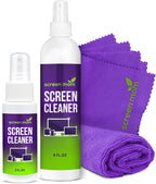 Screen Cleaner Spray and 4 Microfiber Cloths Bundle 8oz & 2oz, by Screen Mom by ScreenMom