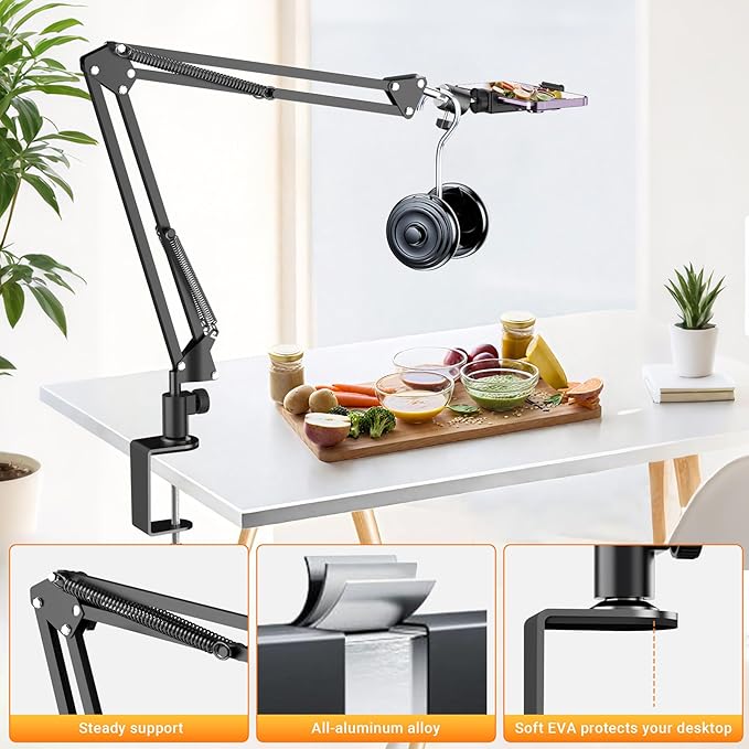 Tall Overhead Camera Mount, High Desk Phone Tripod Mount - Image 5