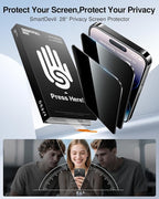 SMARTDEVIL 2 Pack for iPhone 14 Pro Privacy Screen Protector, Military Grade - Image 2