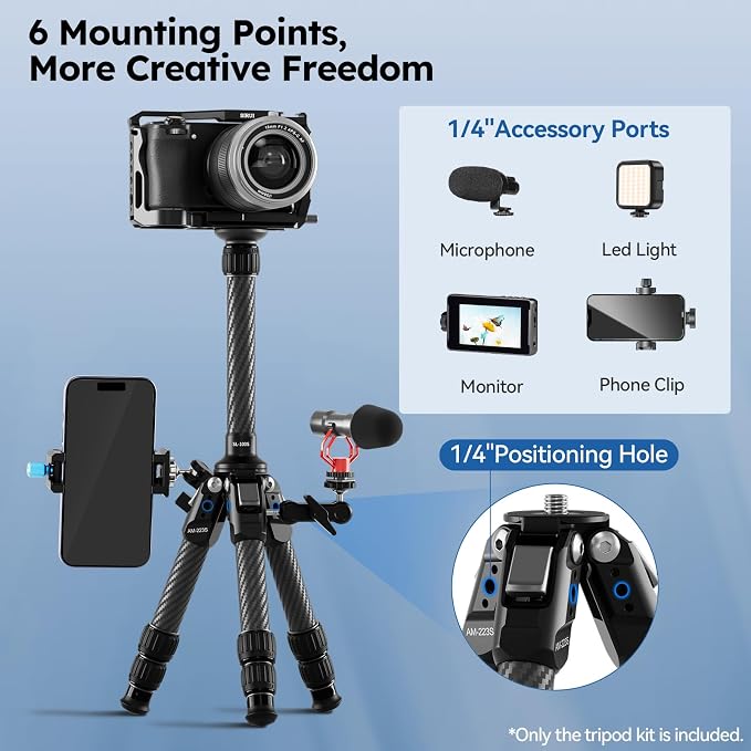 SIRUI Mini Carbon Fiber Tripod - Image 6