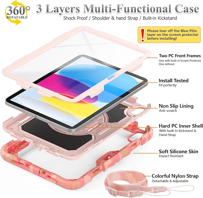 SEYMAC stock Case for iPad 11th/10th Generation 11''/10.9'' 2025/2022, - Image 5