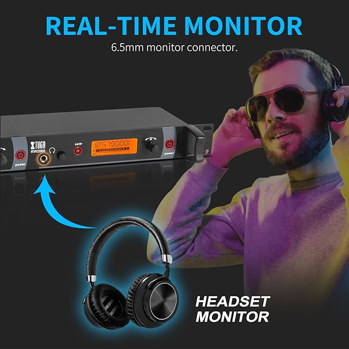 XTUGA RW2080 Wireless in Ear Monitor System Mono - Image 6