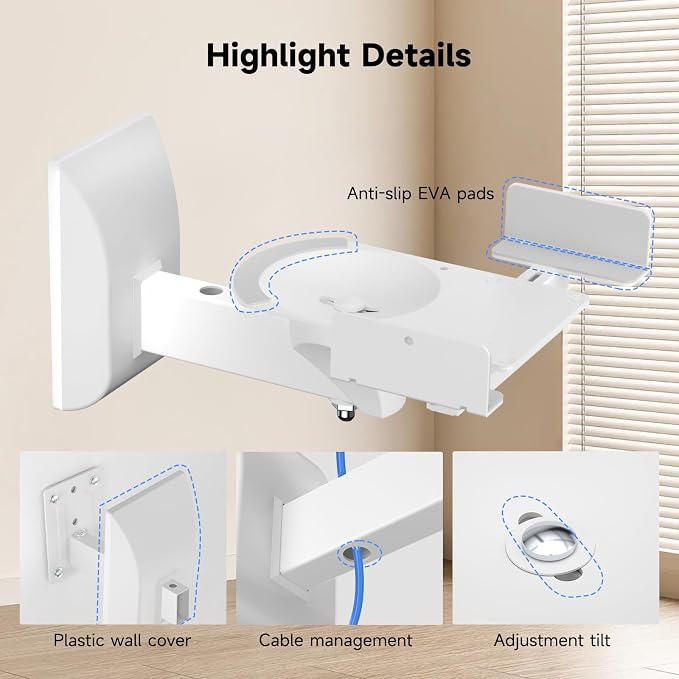 suptek Dual Side Clamping Bookshelf Speaker Wall Mounting Bracket - Image 8