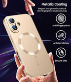 Magnetic for iPhone 16 Case Slim Soft Silicone Bumper Shockproof Metallic - Image 6