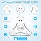 App-le Certified iDiskk 128GB Phone flashdrive iPhone 15 16 Photo Stick USB C - Image 5