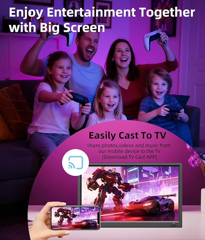 Feihe 15.6 Inch Small Smart TV HD 1080P LED, Flat Screen Smart Television - Image 5