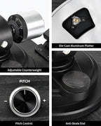 Turntable Vinyl Record Player Support Bluetooth Output Phono/Line Switch Pitch - Image 5