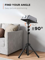 AMADA HOMEFURNISHING Foldable Projector Tripod, Adjustable Height 25-63 Inch - Image 2