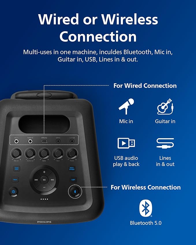 Philips X5206 bluetooth party speaker, portable - Image 7