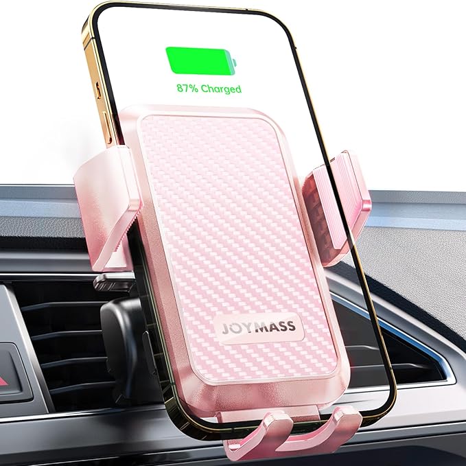 Wireless Car Charger, JOYMASS 15W Fast Charging Auto Clamping Car Charger Cell by JOYMASS
