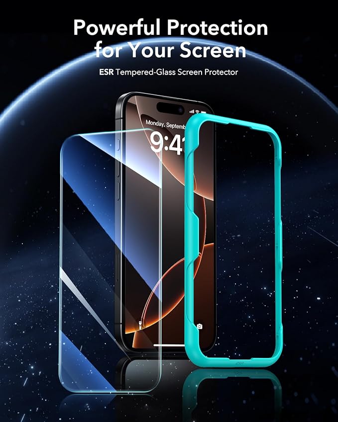 ESR 3 Pack for iPhone 16 Pro Max Screen Protector, Tempered Glass Film - Image 2