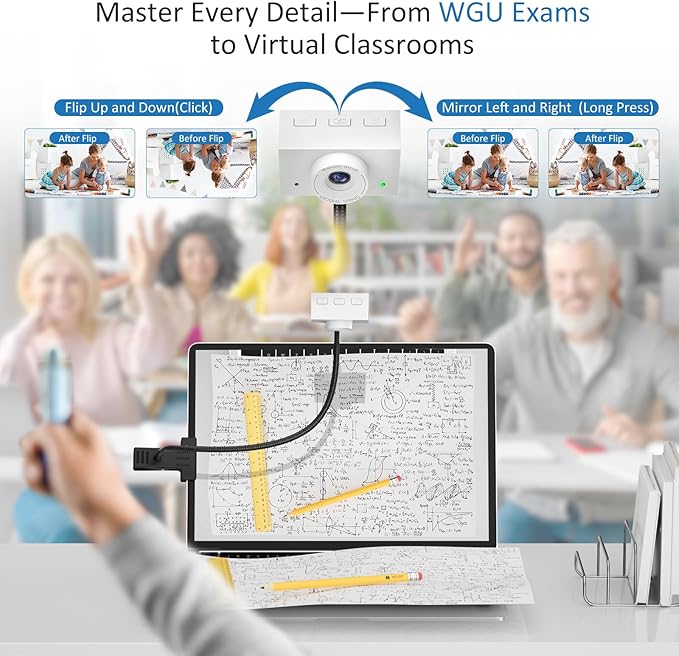 Webcam 1080P for PC, Eye Contact Webcam for Desktop Computer - Image 4