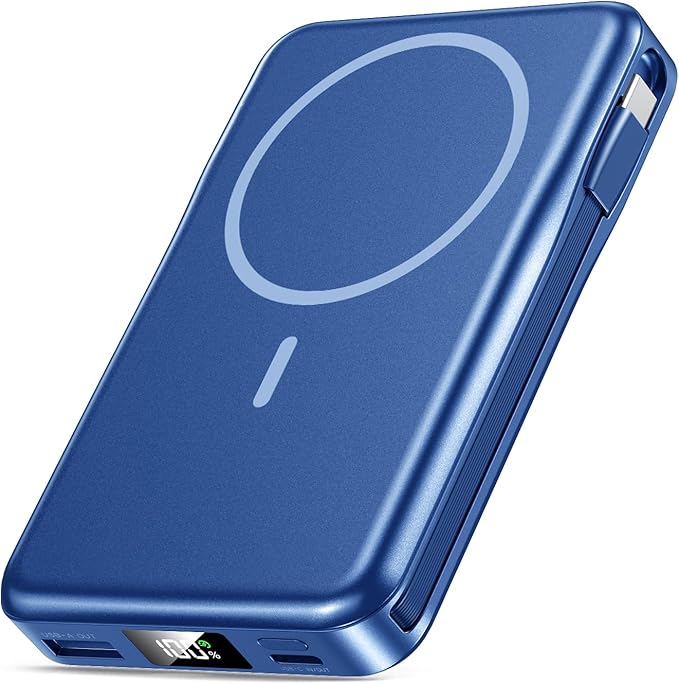 Magnetic Portable Charger, 10000mAh Power Bank, 5 in 1 Portable Charger by Unknown