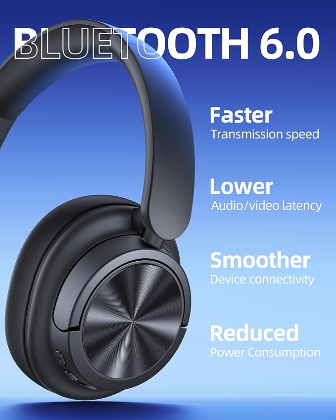 Hybrid Active Noise Cancelling Headphones 120H Playtime Wireless Headphones - Image 6