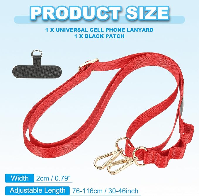 PATIKIL Universal Cell Phone Lanyard, Adjustable Crossbody Phone Strap - Image 2