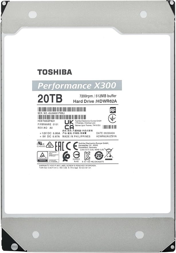 Toshiba X300 20TB Performance & Gaming 3.5-Inch Internal Hard Drive – CMR SATA - Image 5
