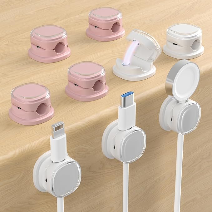 Magnetic Cable Clips, Adjustable Cord Holder Management, Adhesive Wire Keeper by COOCAT