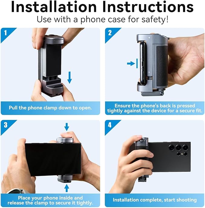 TELESIN° Smartphone Grip Selfie Stick, Mobile Phone Shutter Grip - Image 7