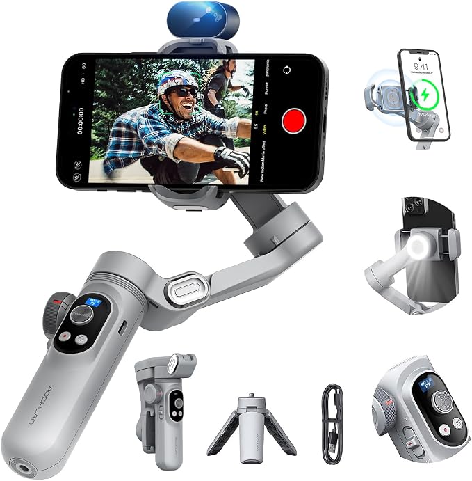 Gimbal Stabilizer for Smartphone AI Tracking, 3-axis Gimbal by AOCHUAN