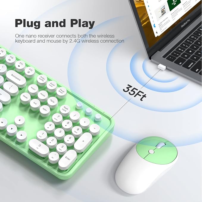 KNOWSQT Wireless Keyboard and Mouse Combo - Image 2