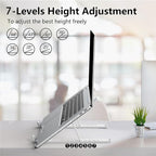 Laptop Stand for Desk, Adjustable Laptop Riser ABS+Silicone Foldable Portable - Image 3