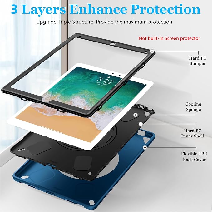 Case for iPad Pro 12.9 2nd Generation 2017& 2015 1st Generation, Heavy Duty TPU - Image 6