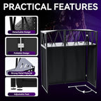 DJ Table Stand Portable booth, Foldable DJ Stand Booth, Heavy-Duty Adjustable - Image 2