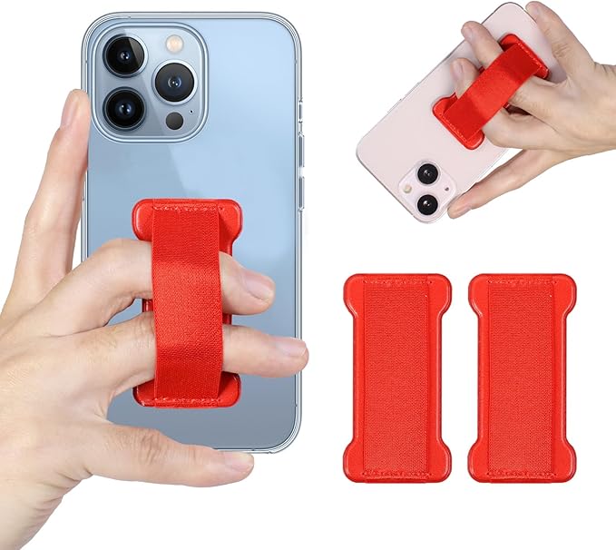 Phone Grip Holder for Hand, Universal Finger Strap Phone Holder, Finger Selfie by WUOJI