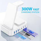 300W Charging Station for Multiple Devices Apple, Zutspzss 10 in 1 Wireless - Image 4