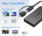 WAVLINK USB-C & USB-A to Dual HDMI Adapter 4K@60Hz - Image 3