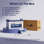 12V 100Ah LiFePO4 Battery, 4000+ Deep Cycle Lithium Battery, Built-in 100A BMS - Image 9
